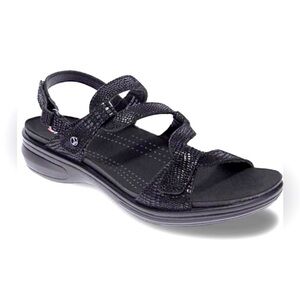 Revere Miami Black Lizard Strappy Leather Sandals‎ Size 11